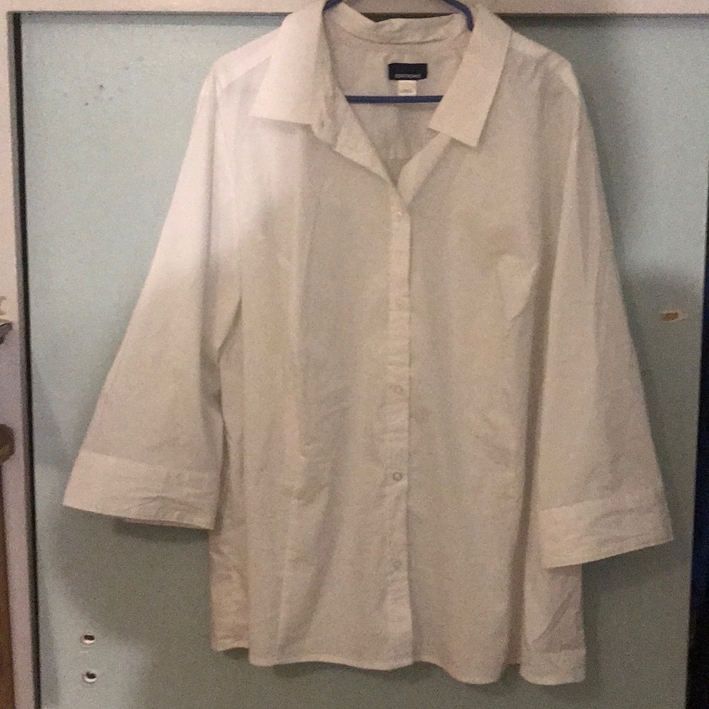 White buttoned down dress blouse worn 3 times